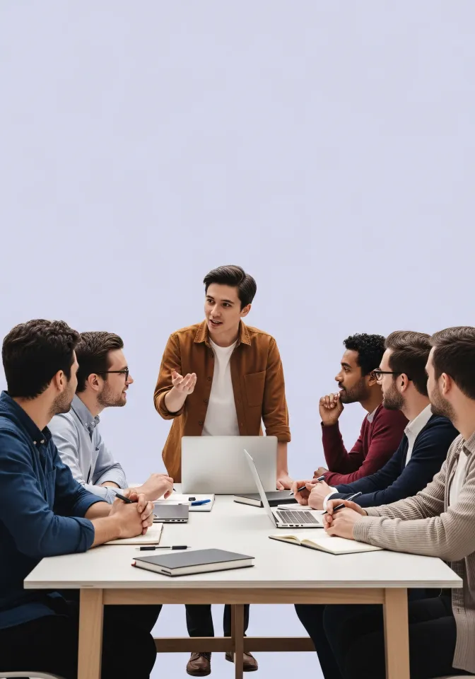 Gruppo motivato in sessione di coaching