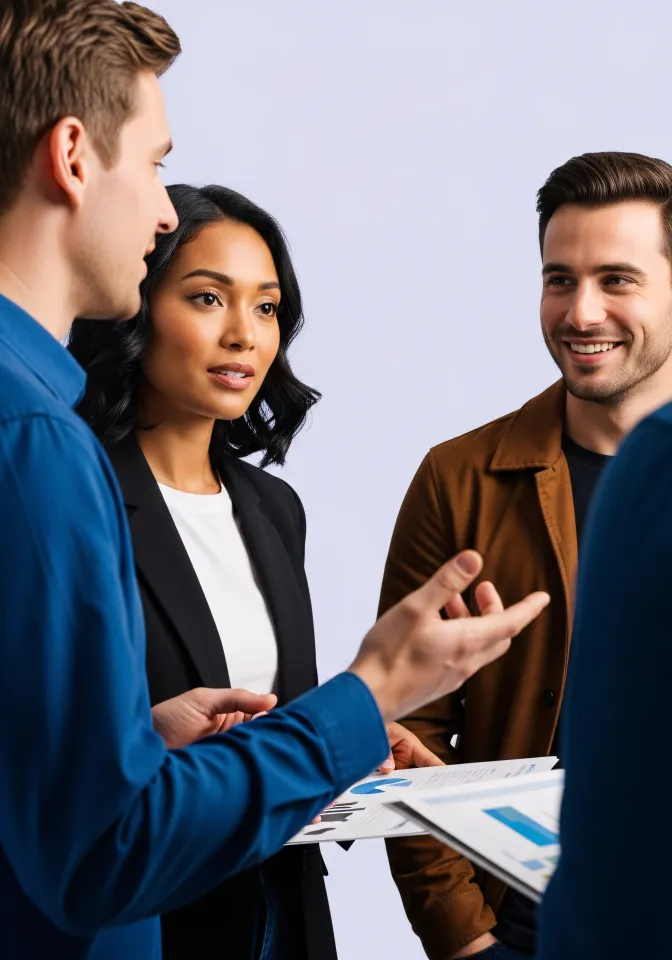 Reunião de consultoria financeira profissional